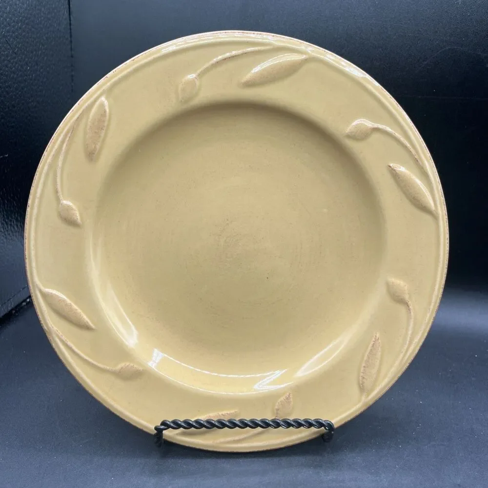Signature Sorrento Wheat Stoneware Salad Plate Beige/Harvest Yellow 8 1/4”